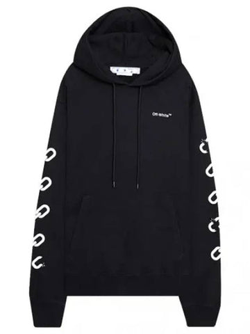 Chain Arrow Slim Fit Hoodie Men - OFF WHITE - BALAAN 1