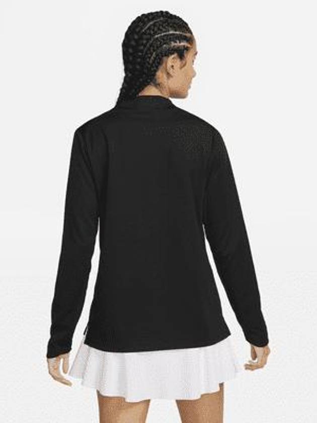 Women's Dri Fit UV Advantage Half Zip Long-Sleeve T-Shirt Black - NIKE - BALAAN 3