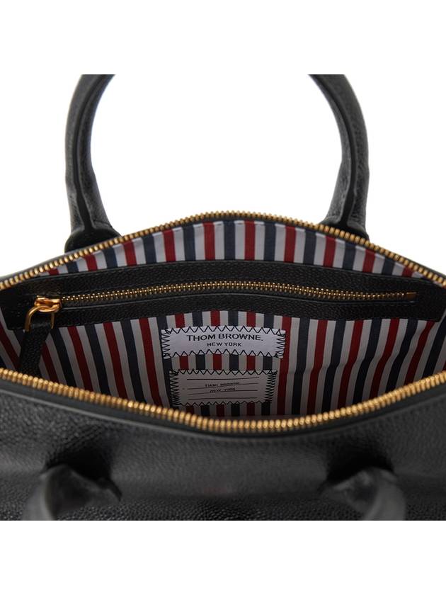 Pebble Grain Small Duffel Bag Black - THOM BROWNE - BALAAN 10