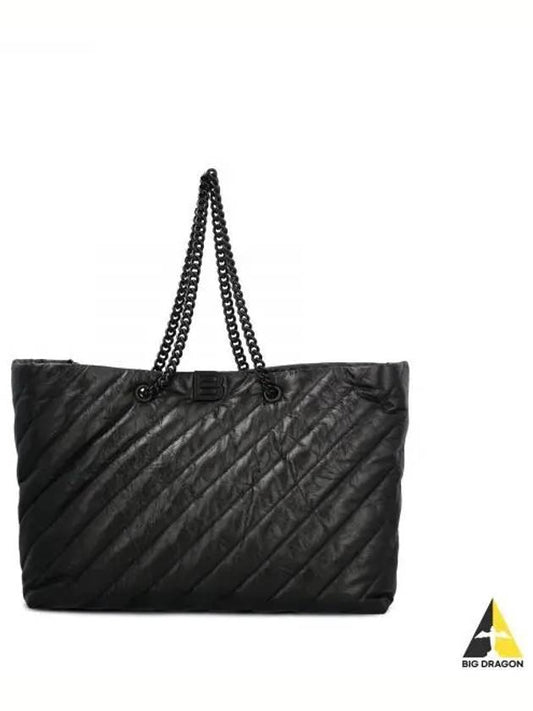 Crush Large Quilted Carry All Tote Bag Black - BALENCIAGA - BALAAN 2