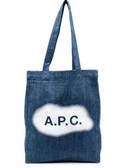 Logo Lou Mini Denim Tote Bag Indigo - A.P.C. - BALAAN 2