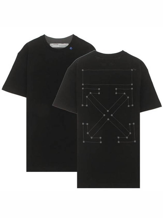 Backbone Arrow Oversized Short Sleeve T-Shirt Black - OFF WHITE - BALAAN.