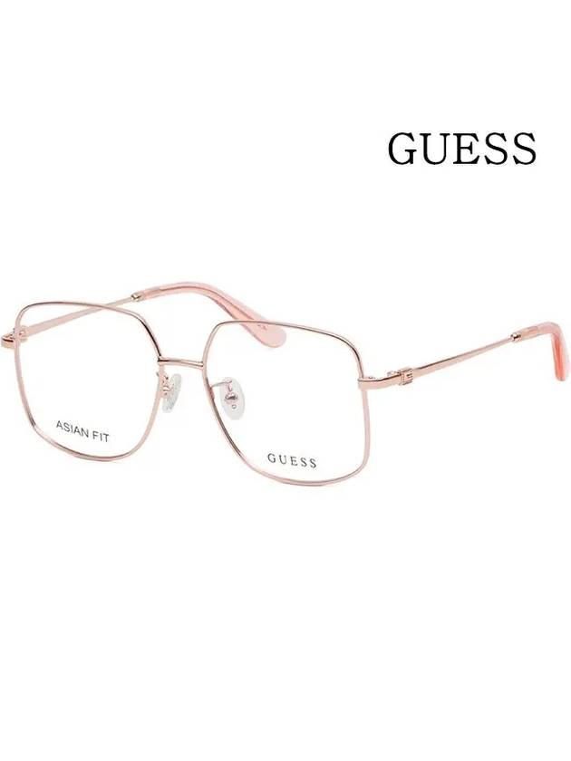 Glasses frame GU2839D 028 light gold frame Asian fit - GUESS - BALAAN 1