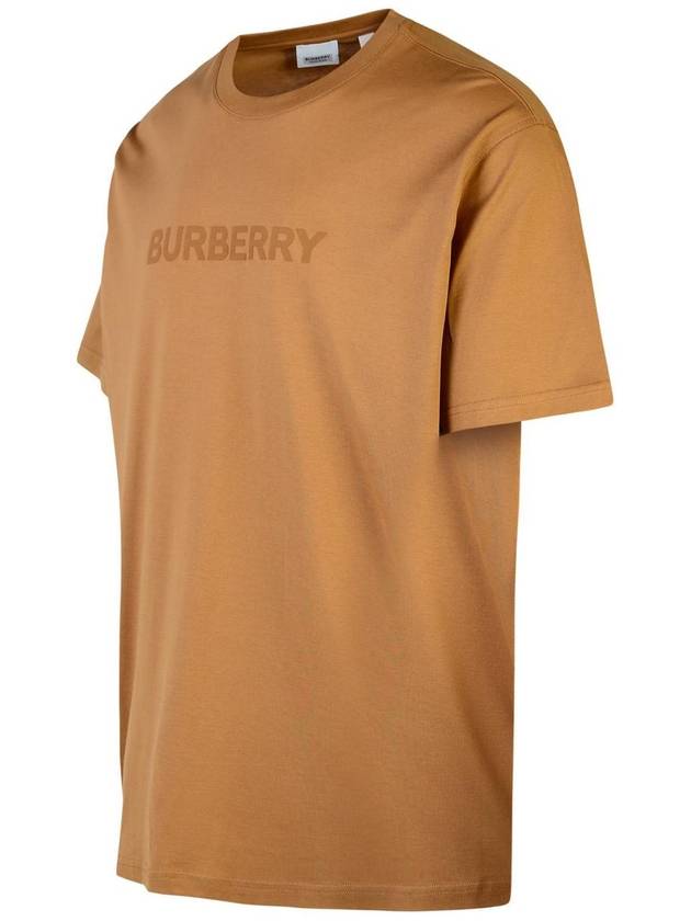 Logo Print Organnic Cotton Short Sleeve T-Shirt Brown - BURBERRY - BALAAN 3