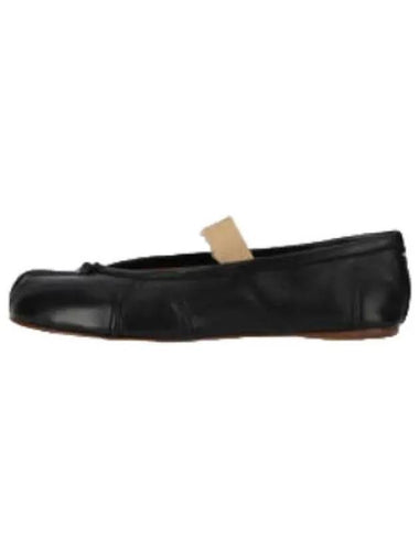 Tabi Ballerina Elastic Band Flat Shoes Black Nude - MAISON MARGIELA - BALAAN 1