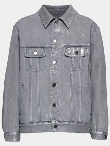 Men s Silver Film Denim Jacket Gray W241JP21976G - WOOYOUNGMI - BALAAN 1