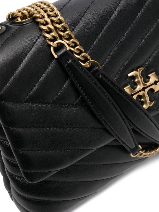 Kira Chevron Convertible Shoulder Bag Black - TORY BURCH - BALAAN 5