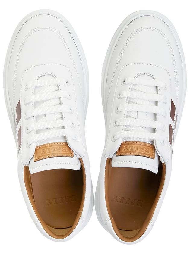 Coby Leather Low Top Sneakers White - BALLY - BALAAN 3