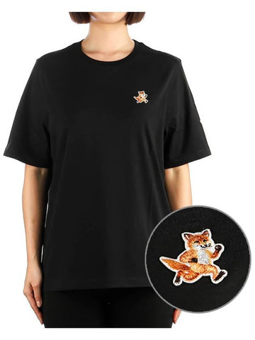 MW00119KJ0008 BLACK Women s Speedy Fox Short Sleeve T Shirt - MAISON KITSUNE - BALAAN 1