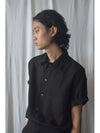 Spiral linen shirt Black - BLEAK BAKE - BALAAN 2