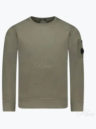 Brushed Emerized Diagonal Fleece Crew Neck Sweatshirt 17CMSS060A 006372R 674 - CP COMPANY - BALAAN 1