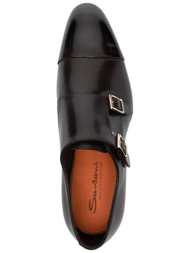 Santoni Calf Leather Monk Strap Shoes - SANTONI - BALAAN 3