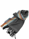 Rainbow Cashmere Muffler Grey - PAUL SMITH - BALAAN 4