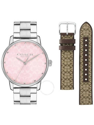 Coach Grand Quartz Pink Dial Watch & Strap Gift Set 14000088 - COACH - BALAAN 1