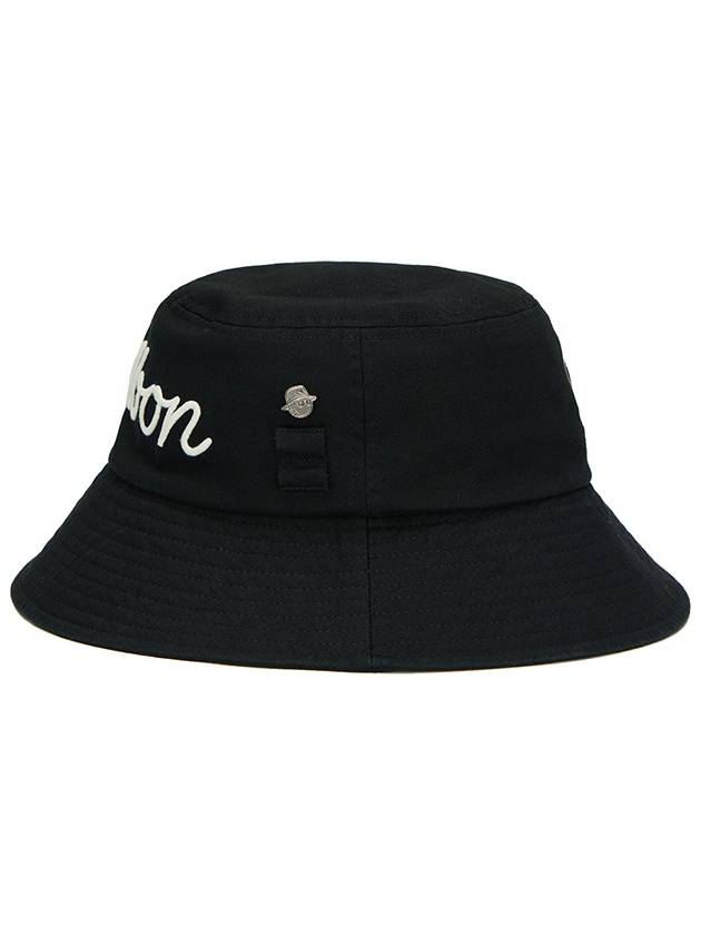 Big Script Tea Holder Bucket Hat BLACK - MALBON GOLF - BALAAN 3