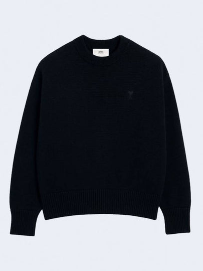 De Coeur Crewneck Knit Top Black - AMI - BALAAN 2