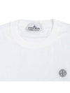 Organic Cotton Short Sleeve T-Shirt White - STONE ISLAND - BALAAN 4