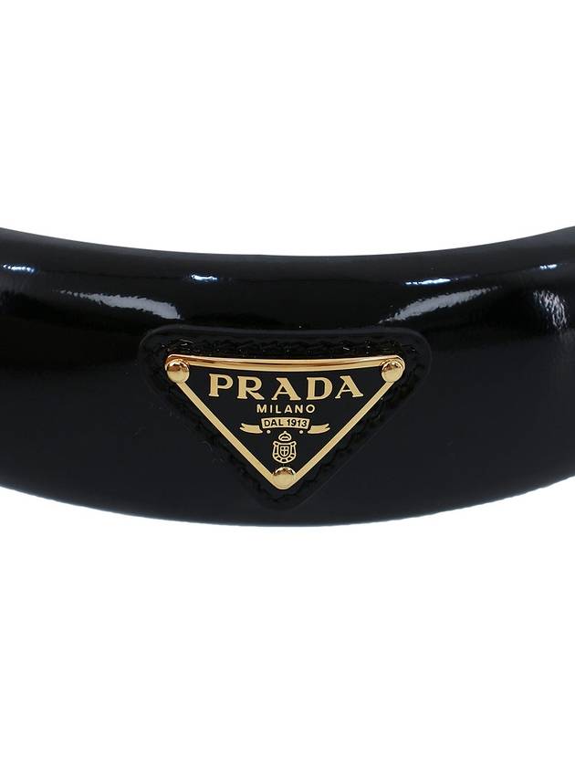 Venice Leather Headband Black - PRADA - BALAAN 8