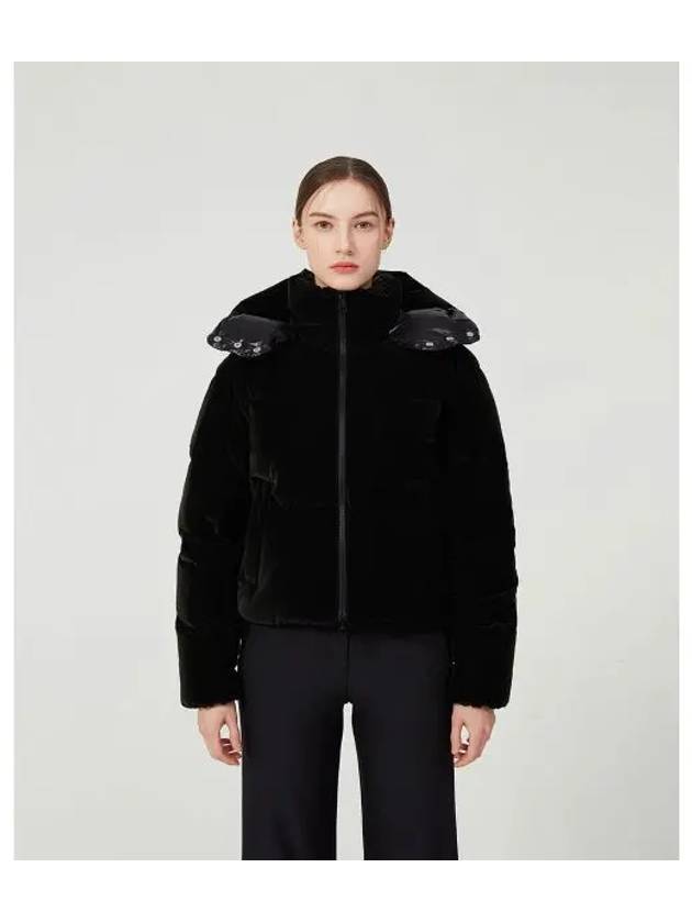 Diadema Velvet Light Black Women s Down Jacket - DUVETICA - BALAAN 1