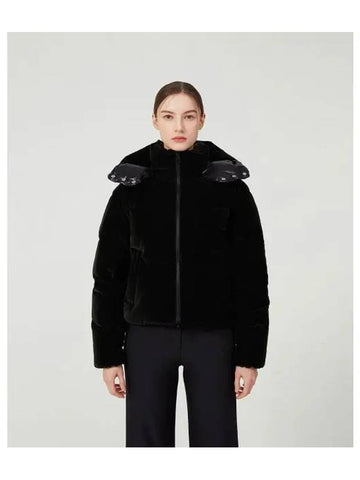 Diadema Velvet Light Black Women s Down Jacket - DUVETICA - BALAAN 1