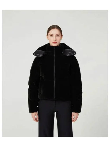 Points 5 Diadema Velvet Light Black Women s Down Jacket - DUVETICA - BALAAN 1