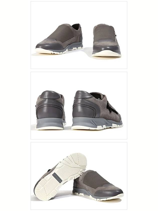 Zipper Trainer Low Top Sneakers Dark Grey - LANVIN - BALAAN 5