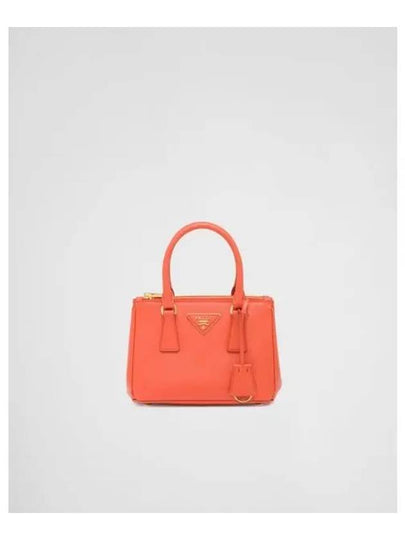 Galleria Saffiano Leather Mini Tote Bag Orange - PRADA - BALAAN 2