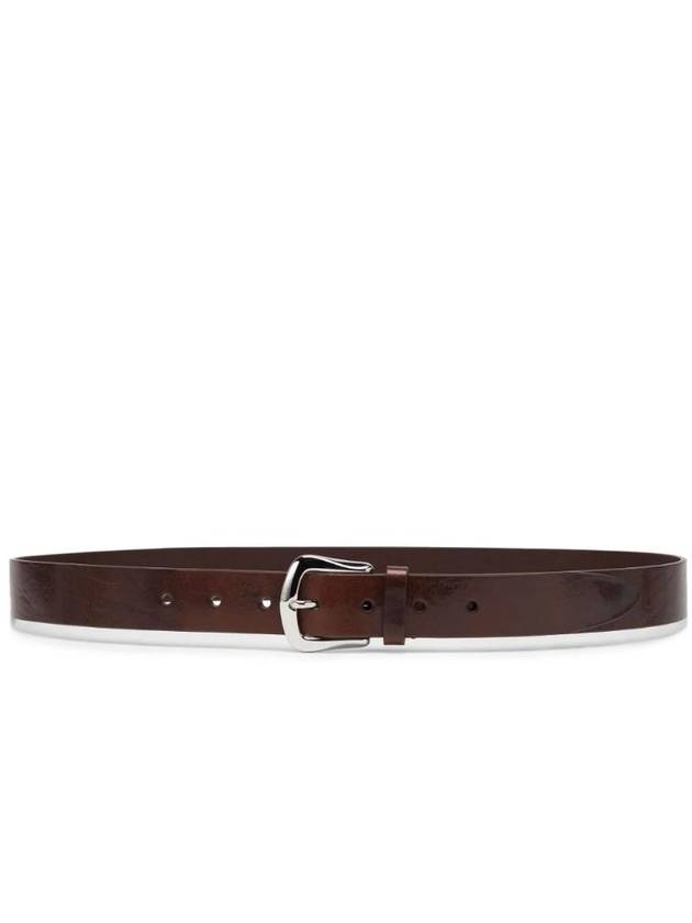 Leather Belt Brown - BRUNELLO CUCINELLI - BALAAN 1