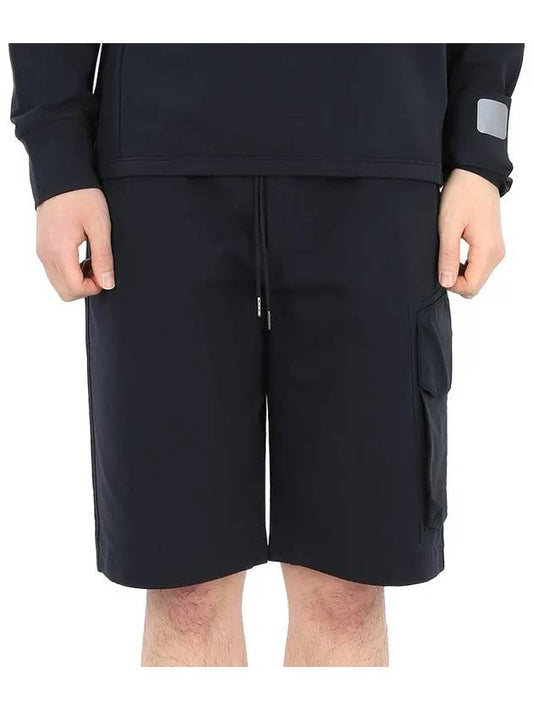 Metropolis Series Stretch Fleece Mixed Cargo Shorts Navy - CP COMPANY - BALAAN 2