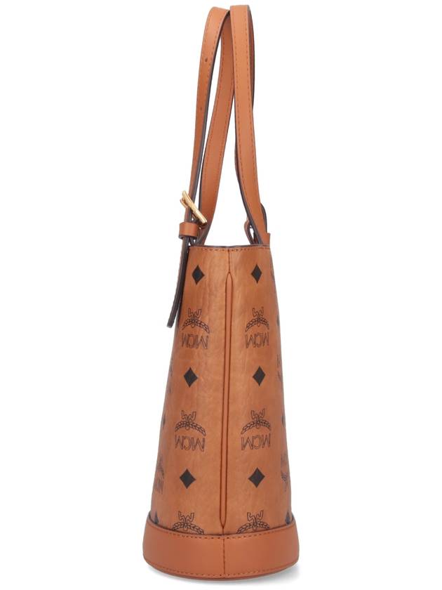 Aren Visetos Bucket Tote Bag Brown - MCM - BALAAN 6