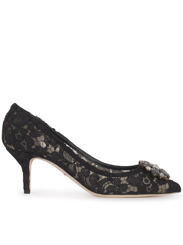 Brooch Lace Rainbow Pumps Heel Black - DOLCE&GABBANA - BALAAN 2