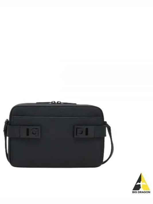 Gancini Buckle Leather Shoulder Bag Black - SALVATORE FERRAGAMO - BALAAN 2