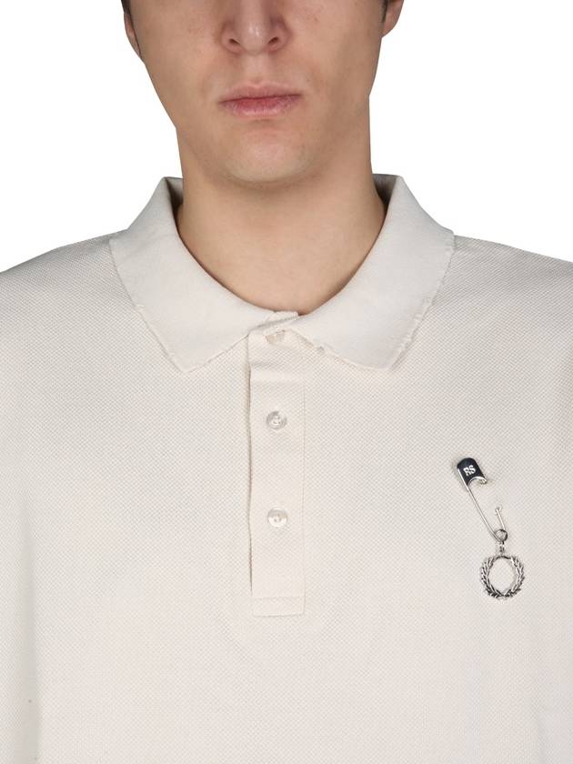 DISTRESSED OVERSIZED POLO SHIRT - FRED PERRY - BALAAN 3