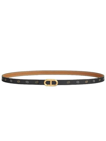 Maillon H Buckle Sur Reversible 13mm Leather Belt Black - HERMES - BALAAN 2