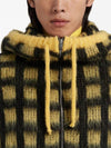 Check Mohair Hooded Jacket Yellow - MARNI - BALAAN 4