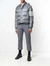 Downfilled Nylon 4-Bar Bomber Padding Medium Grey - THOM BROWNE - BALAAN 6