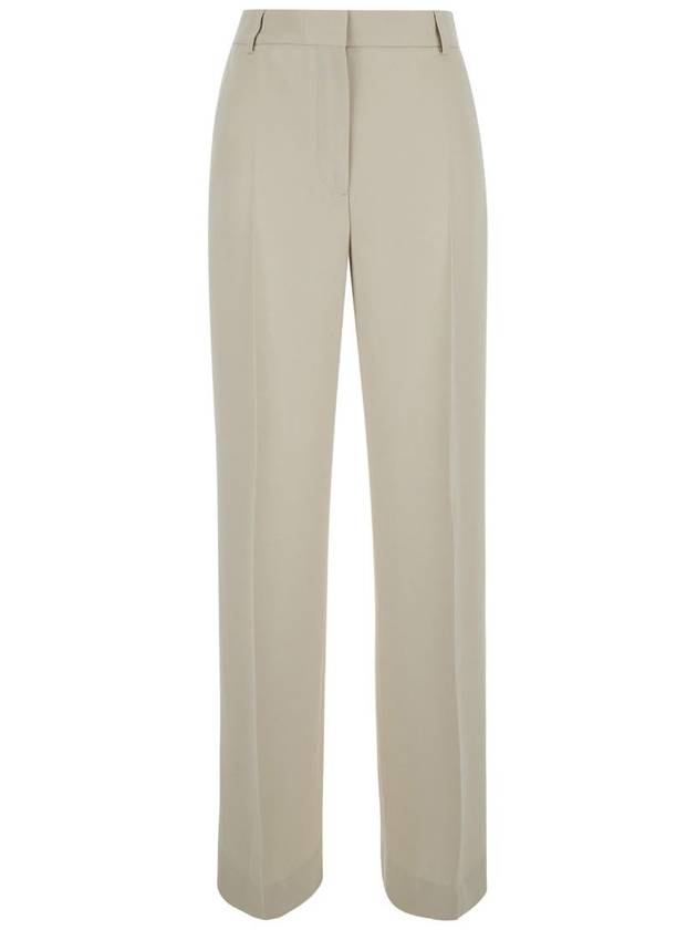 Beige Relaxes Tailored Trousers In Wool Blend Woman - TOTEME - BALAAN 1