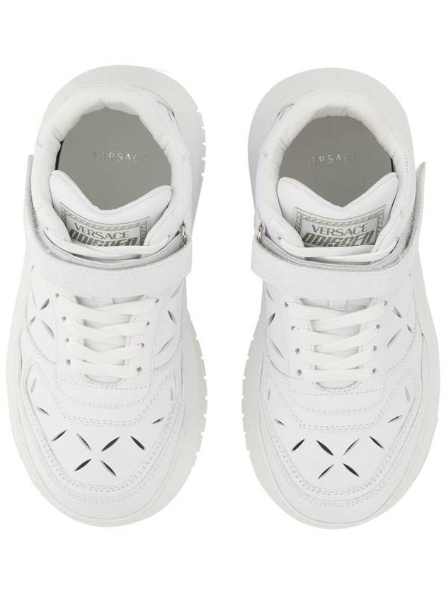 Men's Slashed Oddish High Top Sneakers White - VERSACE - BALAAN 6