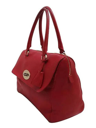 HH1703 Red leather gold decoration DELRAY tote bag - MULBERRY - BALAAN 2