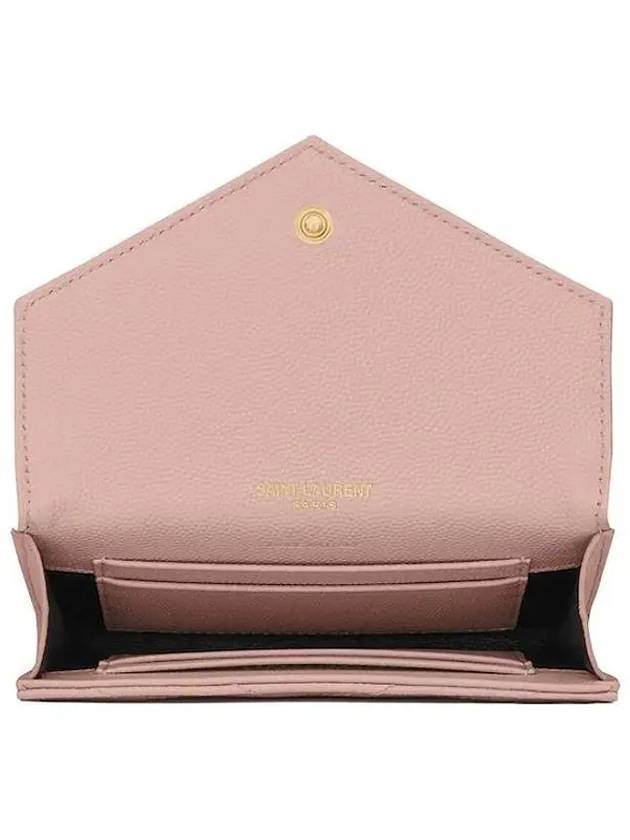 Monogram Envelope Small Half Wallet Pale Pink - SAINT LAURENT - BALAAN 3