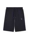 Bold Fox Head Patch Oversized Jog Shorts Black - MAISON KITSUNE - BALAAN 2