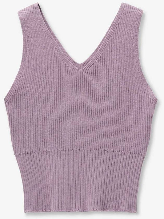 Rib knit setup_violet_sleeveless - BLONDNINE - BALAAN 1