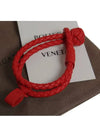 Intrecciato Double Line Bracelet Red - BOTTEGA VENETA - BALAAN 3