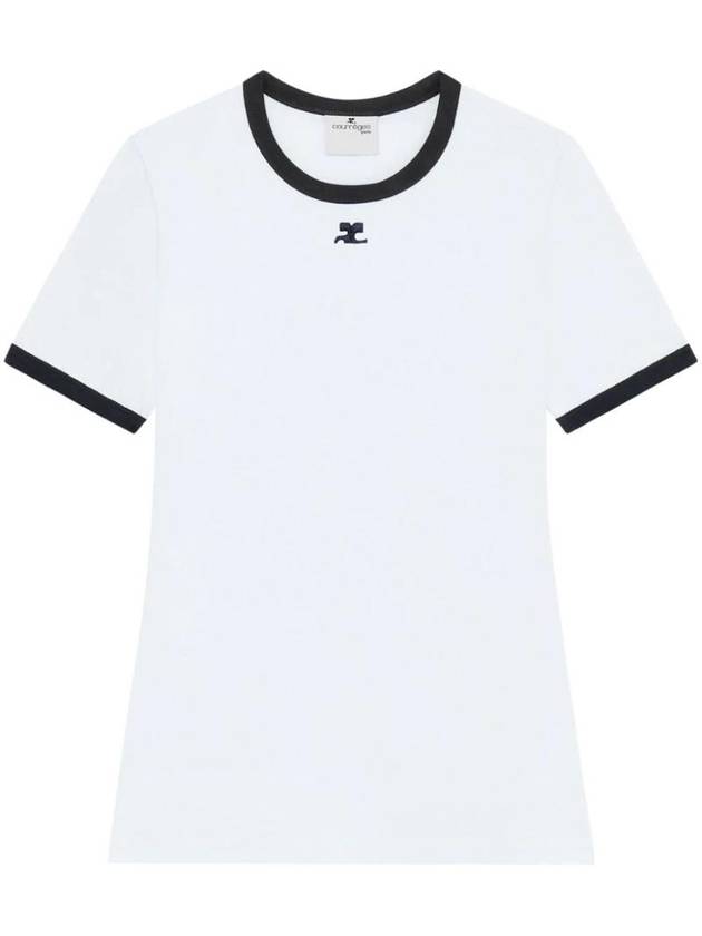 Contrast trim t shirt 223JTS017JS0070 - COURREGES - BALAAN 1