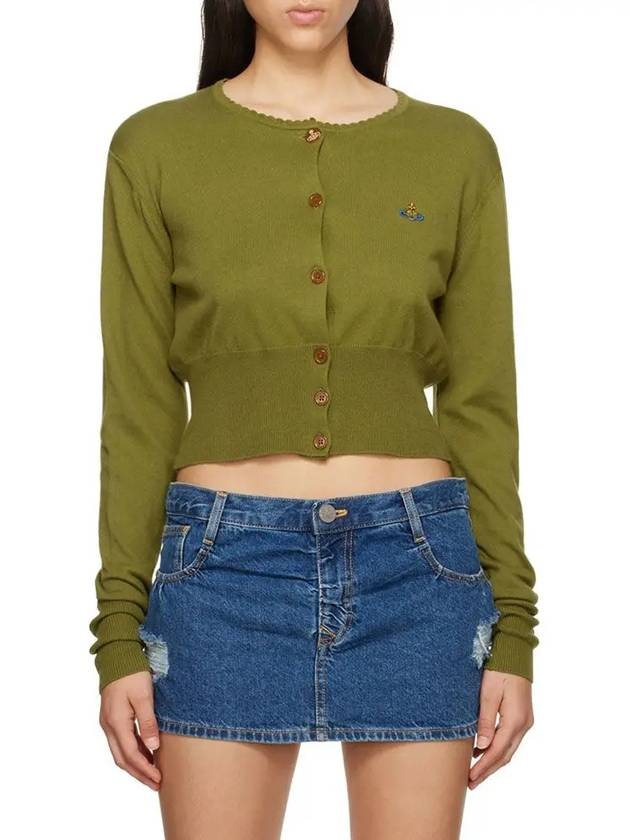 Bea Cropped Cardigan Sage Green - VIVIENNE WESTWOOD - BALAAN 2