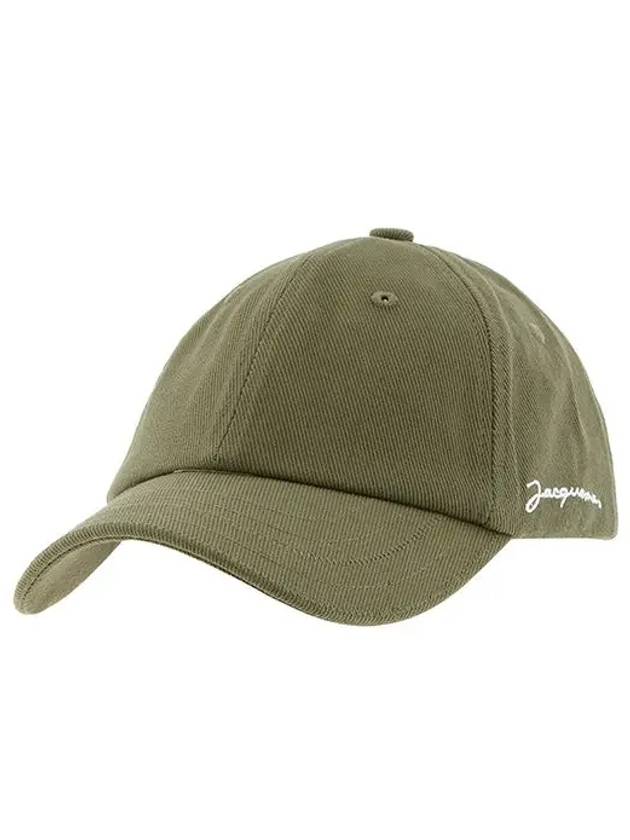 La Casquette Embroidered Logo Ball Cap Khaki - JACQUEMUS - BALAAN 3