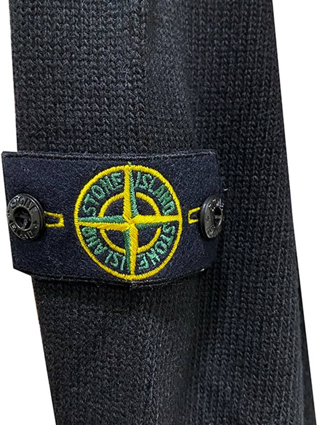 Kids Waffen Patch Wool Zip up Cardigan 6 8 Black 7916503Z1 V0029 - STONE ISLAND - BALAAN 5