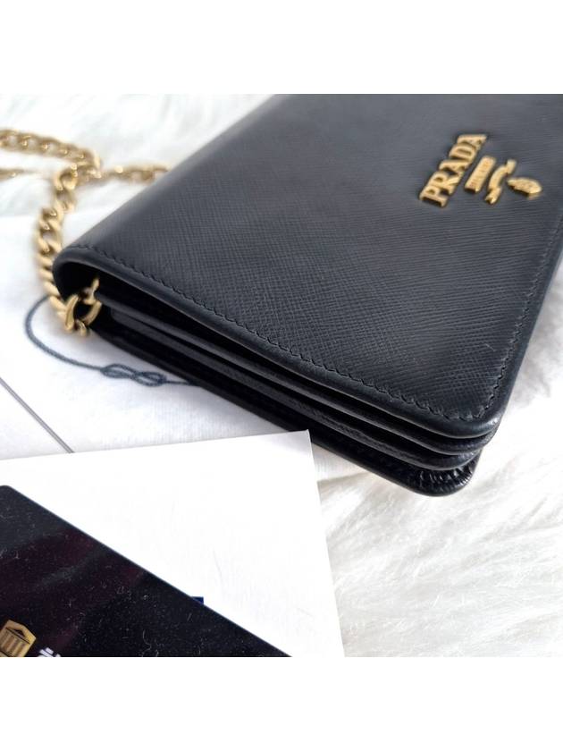 Appraisal completed Saffiano chain cross bag black - PRADA - BALAAN 7