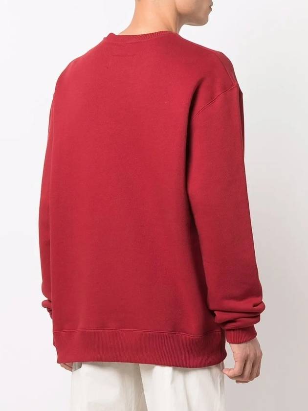 Men's lettering logo embroidery crew neck deep red sweatshirt ACWMW043 RD - A-COLD-WALL - BALAAN 3