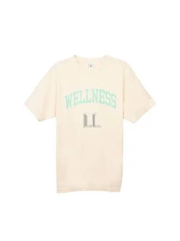 Wellness Cotton Short Sleeve T-Shirt Beige - SPORTY & RICH - BALAAN 2